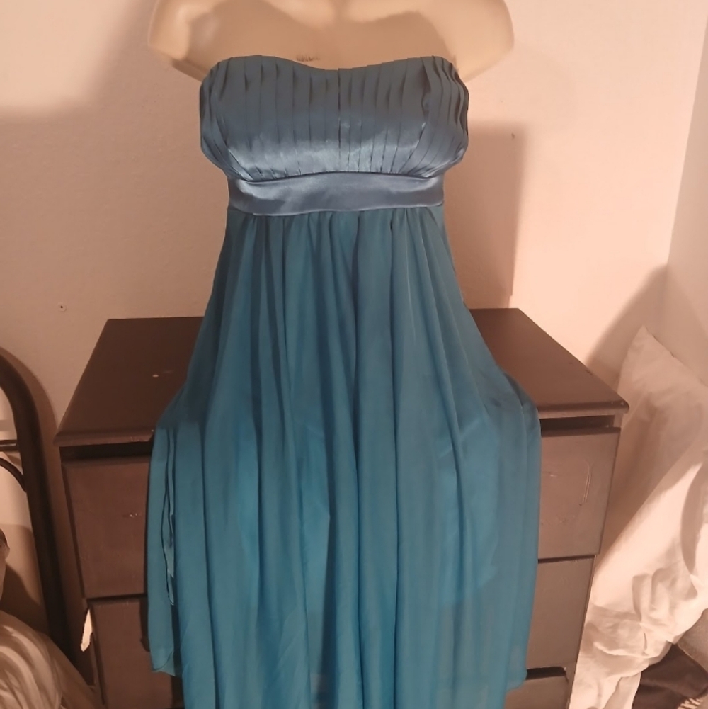 Trixxi Strapless Blue Dress